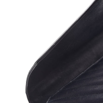 Saint Laurent Sheepskin Matelasse Chevron Monogram Large College Satchel Deep Marine 9 of 13