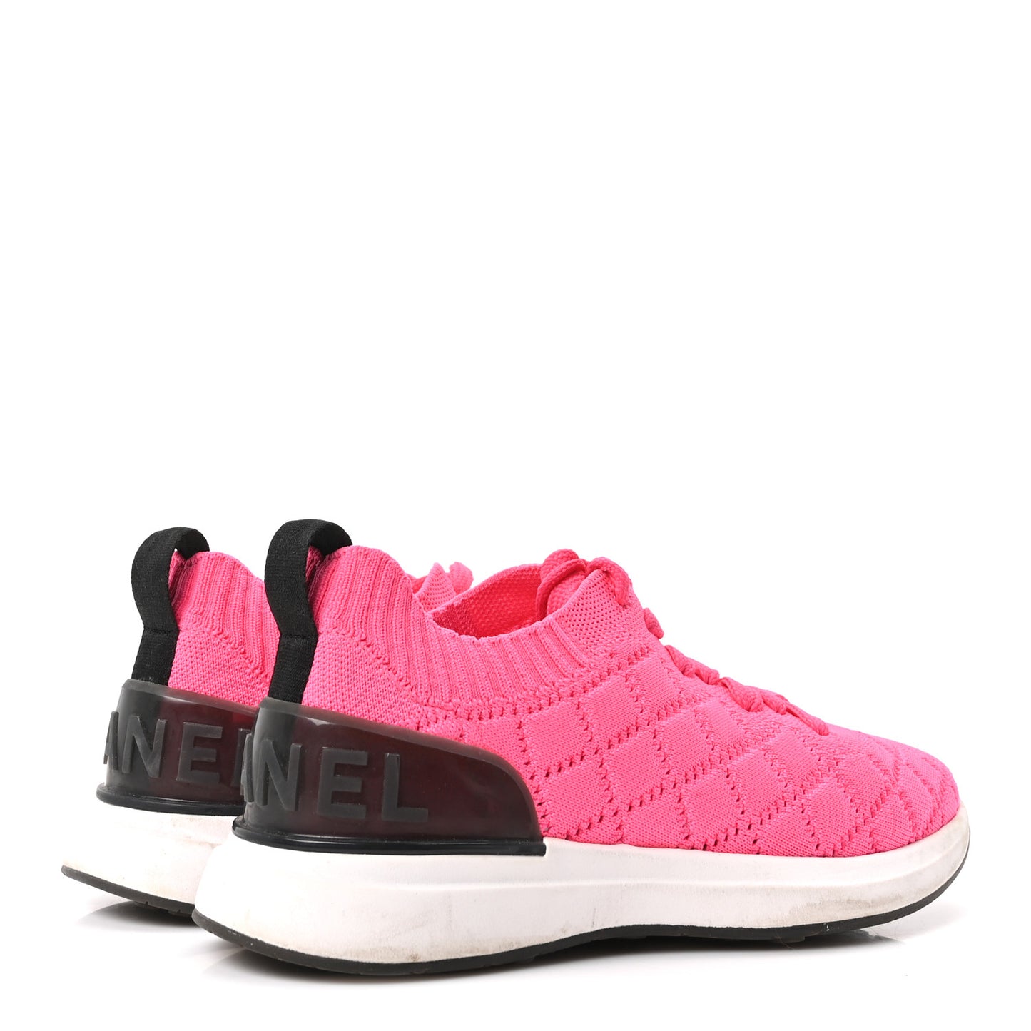 Mixed Fibers Quilted Womens CC Sneakers 37.5 Bright Pink