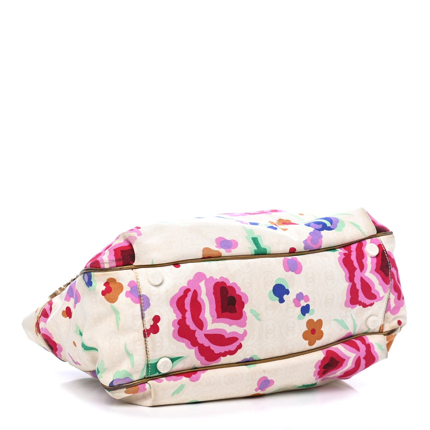 Canvas Floral Print Tote Multicolor
