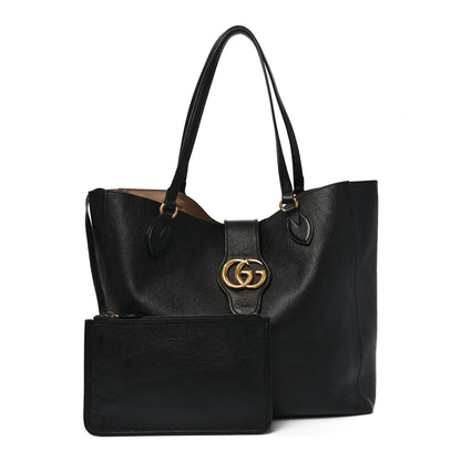Gucci New Sakai Calfskin Lux Medium Dahlia Tote  Black 3 of 14