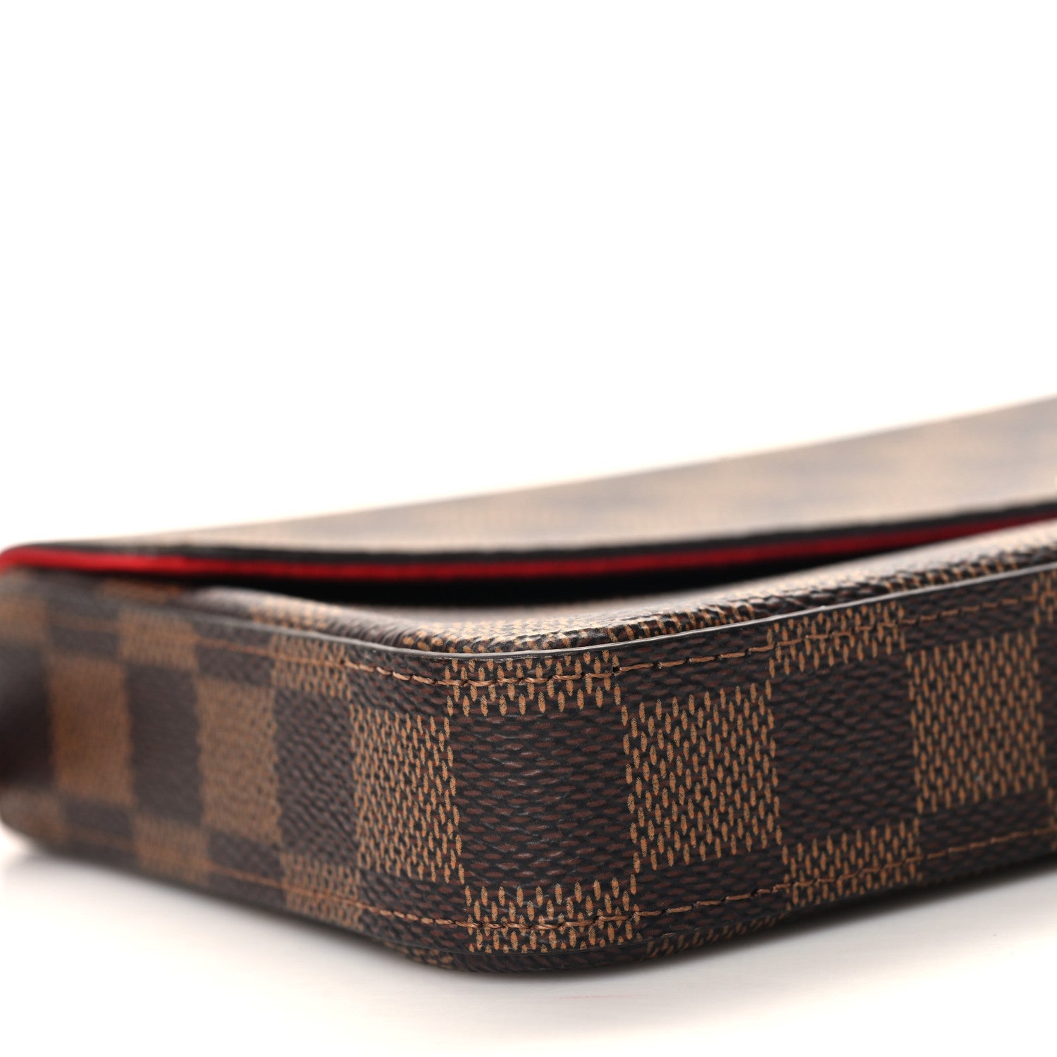 Louis Vuitton Damier Ebene Pochette Felicie Chain Wallet 9 of 11