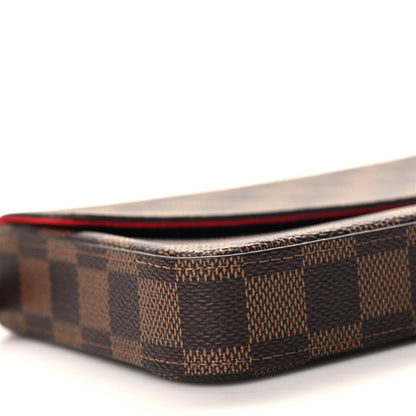 Louis Vuitton Damier Ebene Pochette Felicie Chain Wallet 9 of 11