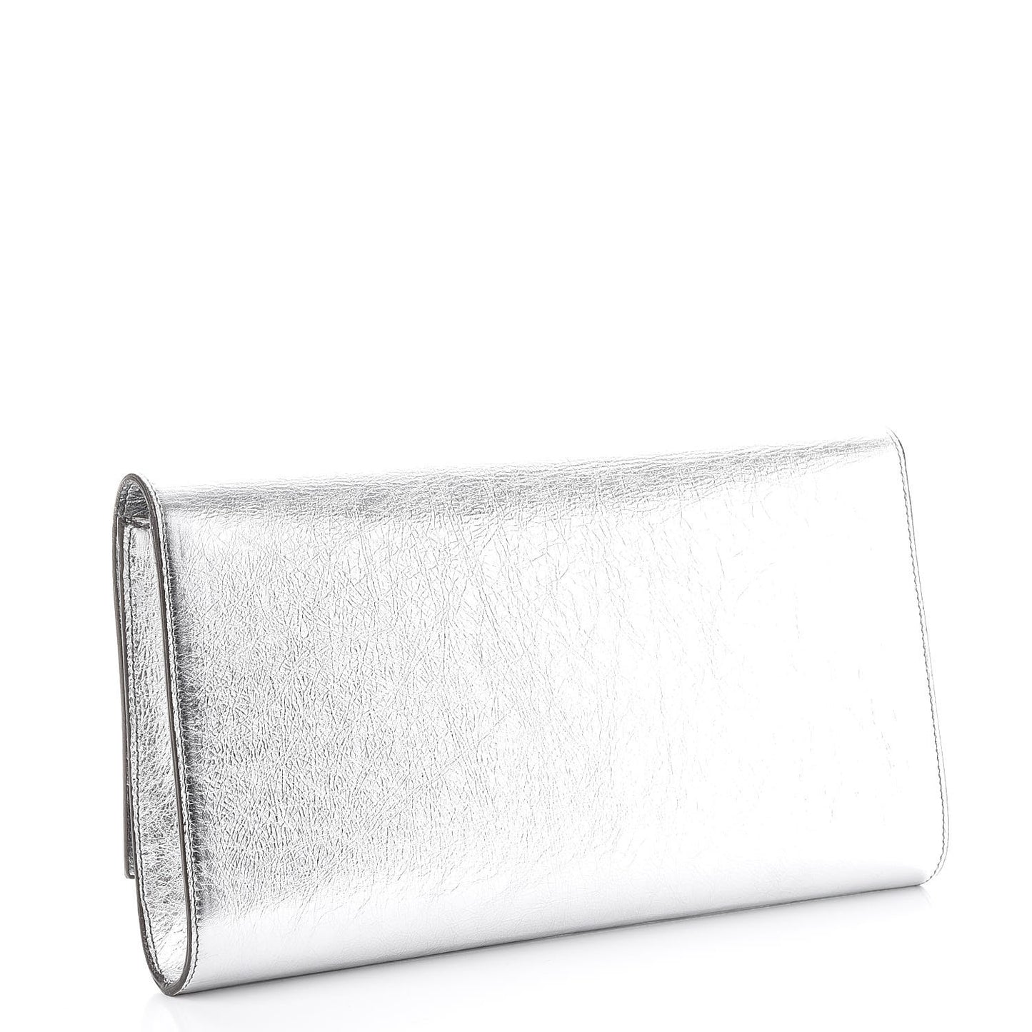 Metallic Pony Hair Calfskin Embossed Large Belle De Jour Clutch Bronze