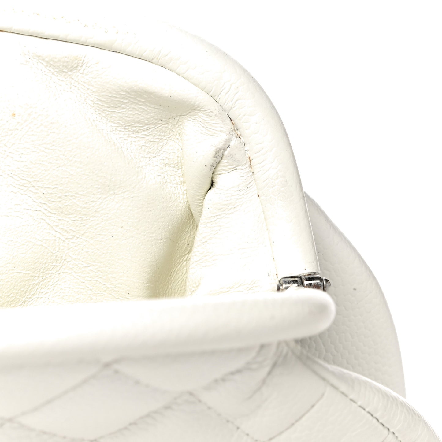 Caviar Quilted Timeless Clutch White