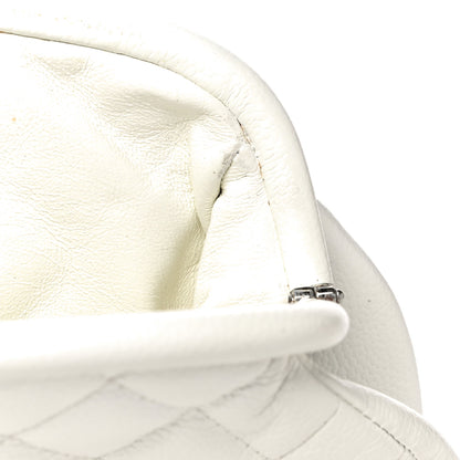 Chanel Caviar Quilted Timeless Clutch White 11 of 12