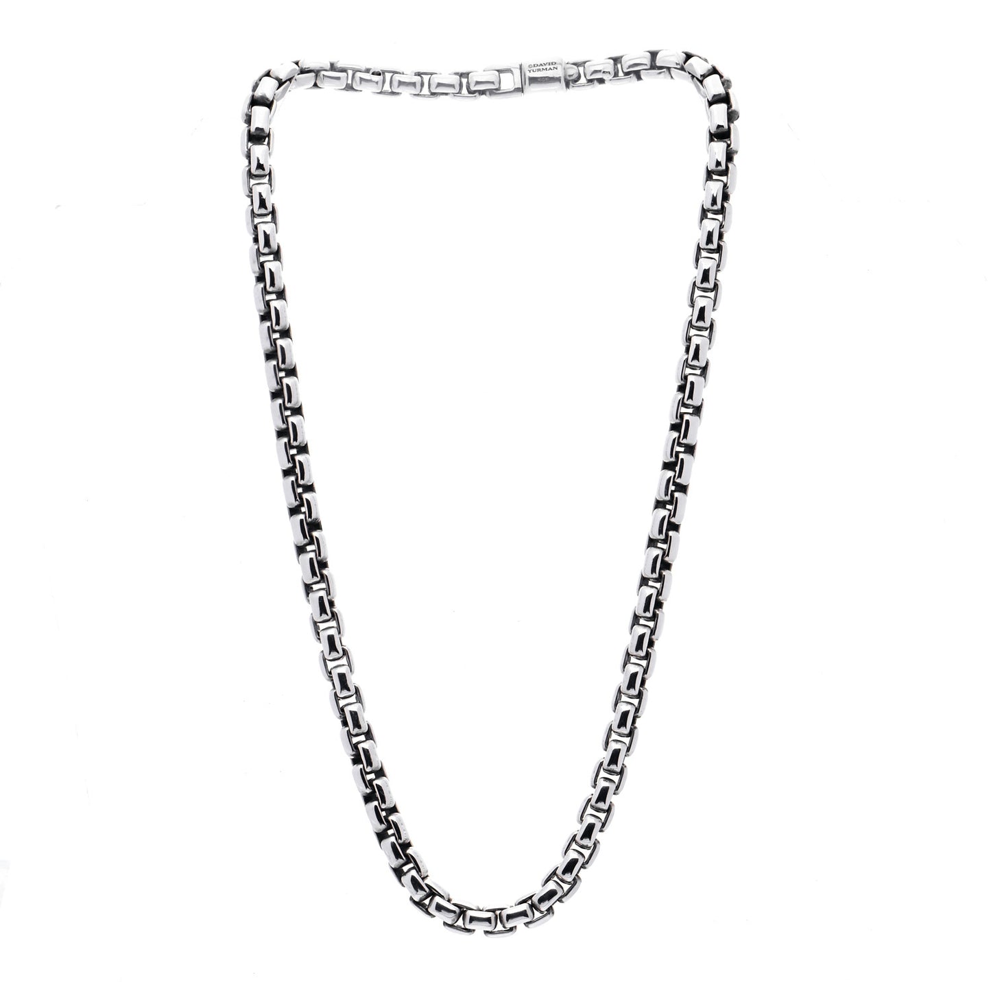 Sterling Silver 7.5mm Box Chain Necklace 20"