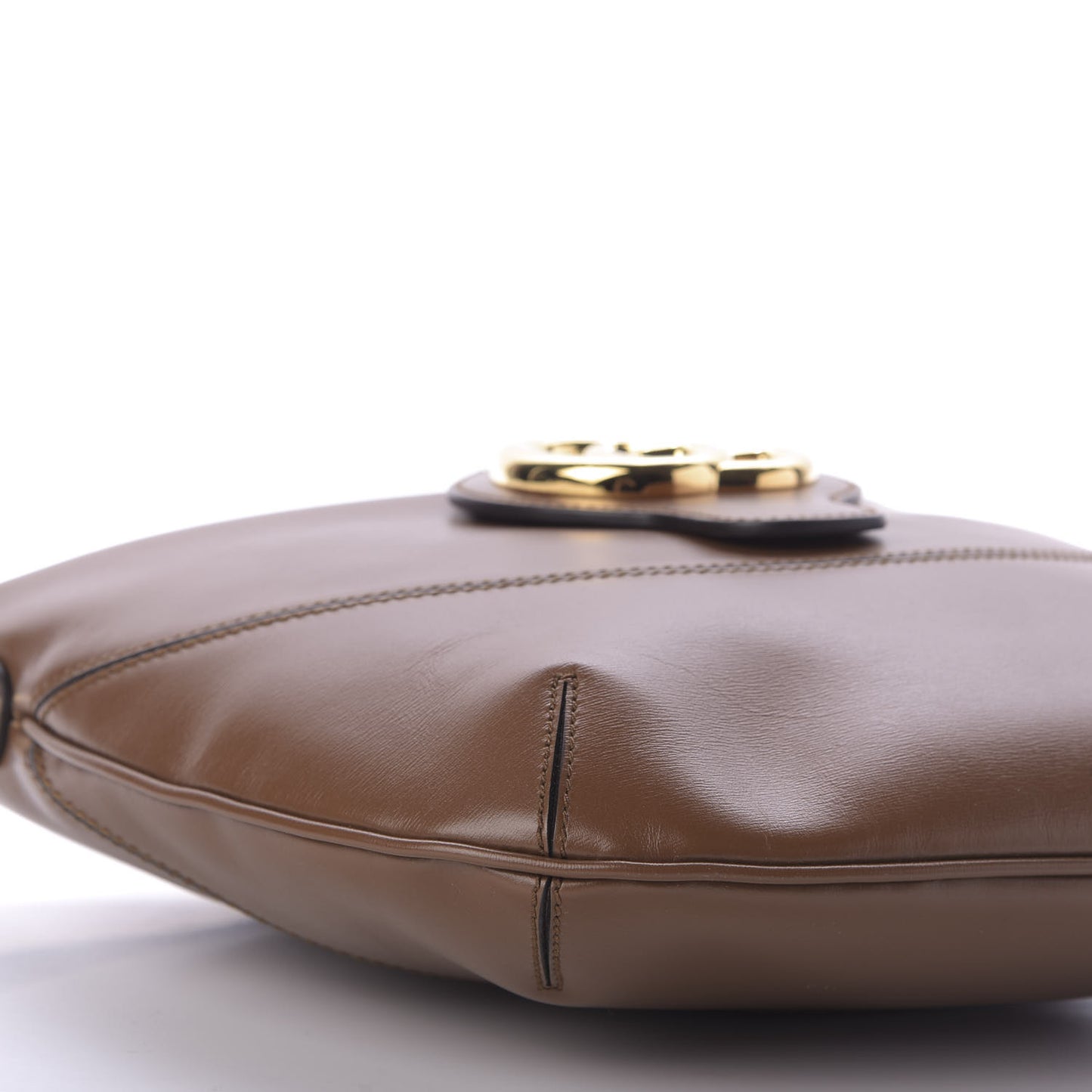 Boarded Plutone Calfskin Medium Arli Shoulder Bag Nocciola