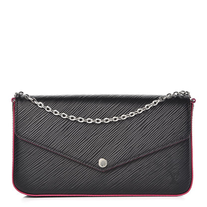 Louis Vuitton Epi Pochette Felicie Black Hot Pink 1 of 9
