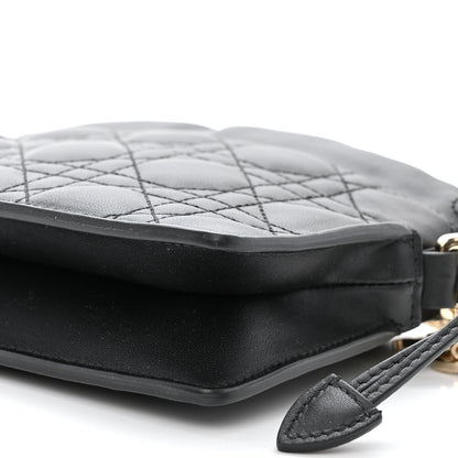 Christian Dior Lambskin Cannage Milly Mini Drawstring Bag Black 10 of 10