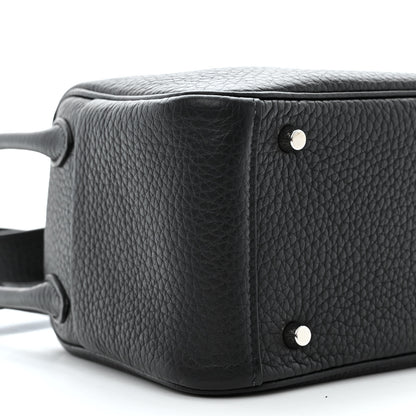 Hermes Taurillon Clemence Mini Lindy 20 Black 9 of 12