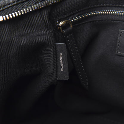 Burberry Canvas Mega Check Grained Calfskin Medium Harcourt Satchel Black 8 of 12