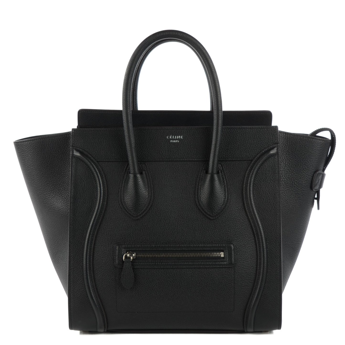 Drummed Calfskin Mini Luggage Black