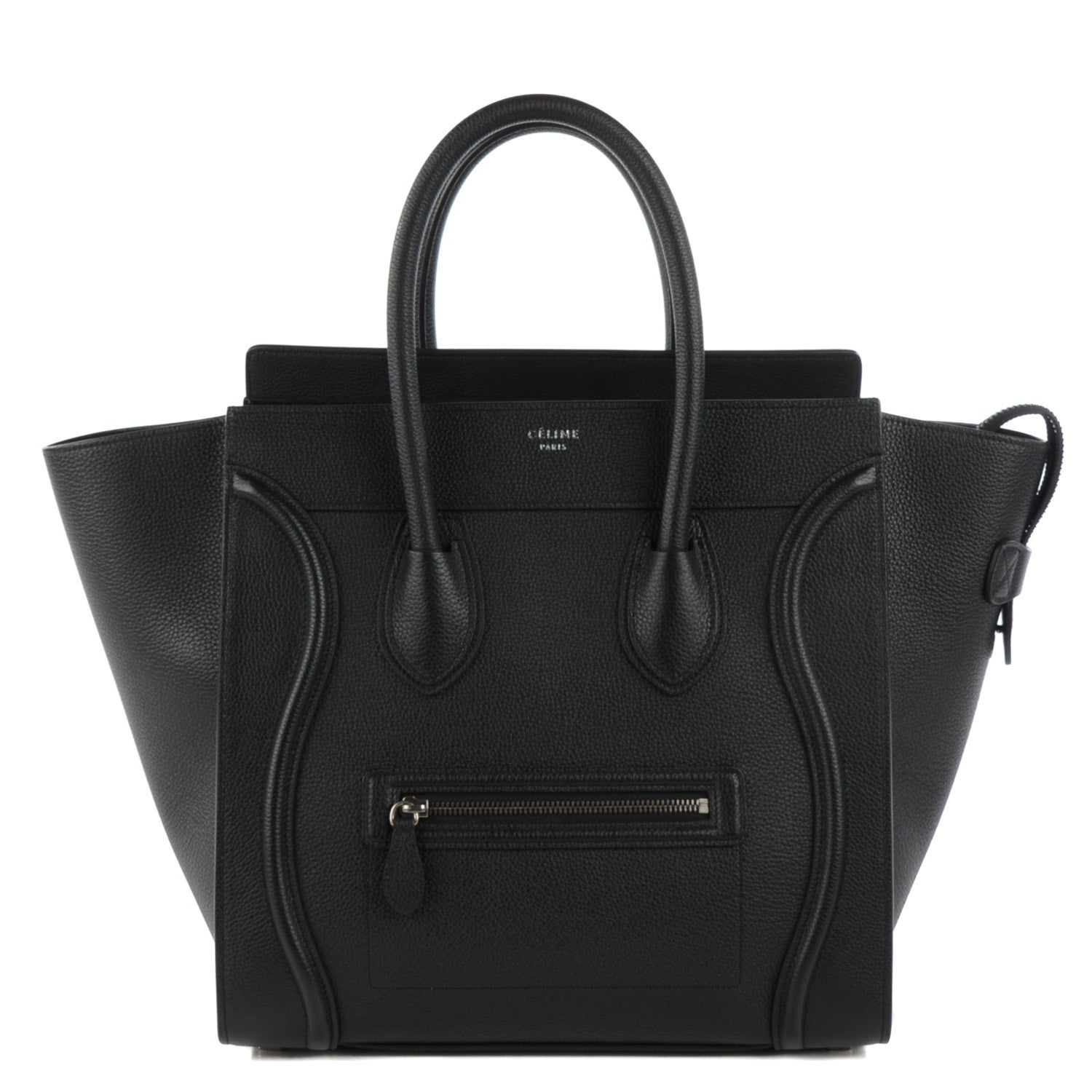 Celine Drummed Calfskin Mini Luggage Black 1 of 8