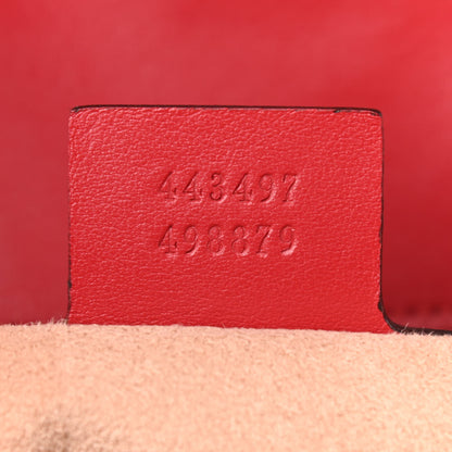 Gucci Calfskin Matelasse Small GG Marmont Shoulder Bag Hibiscus Red 7 of 10