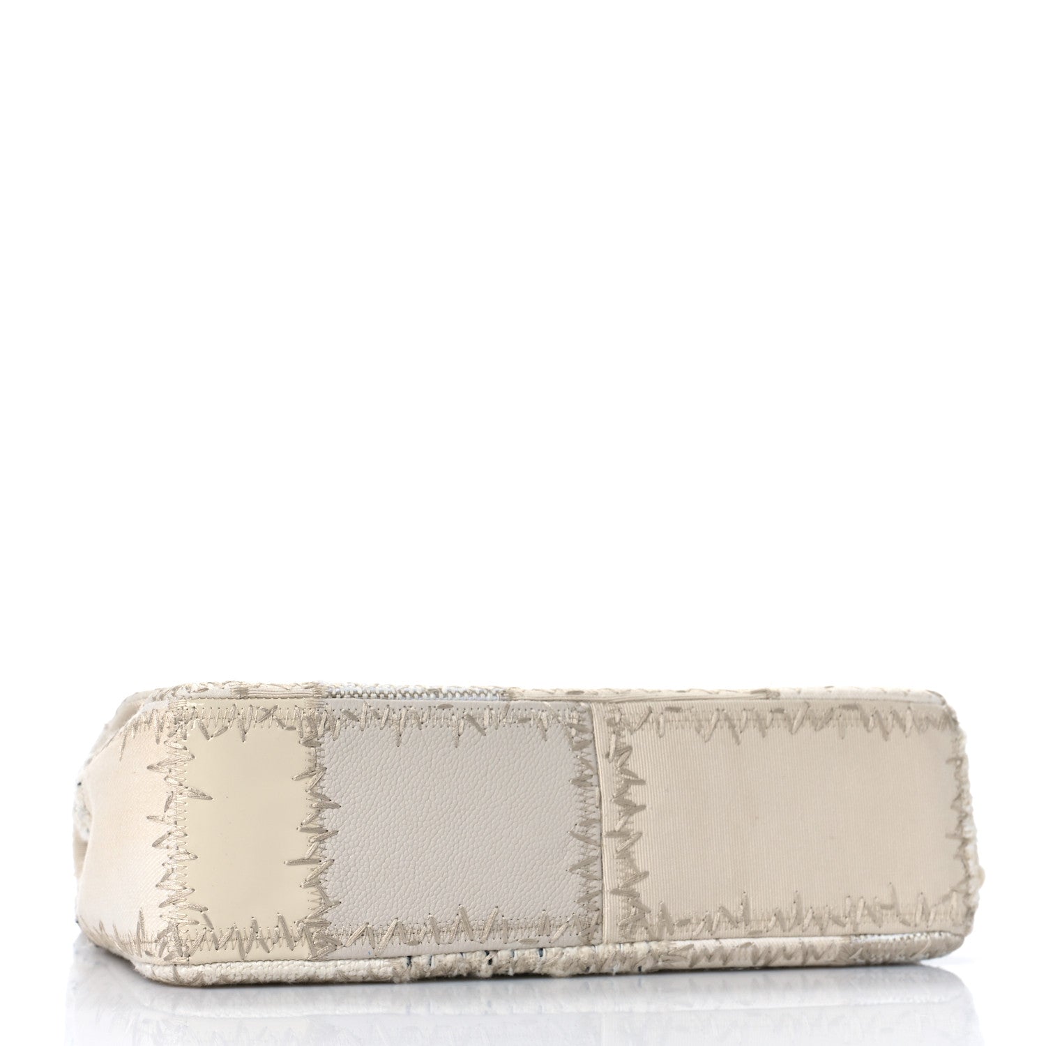 Chanel Tweed Patchwork Jumbo Single Flap White 4 of 9