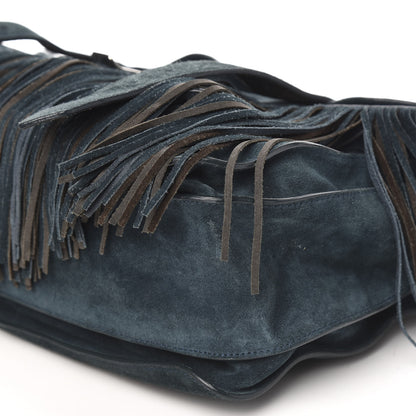 Proenza Schouler Suede Fringe Medium PS1 Satchel Blue 8 of 10