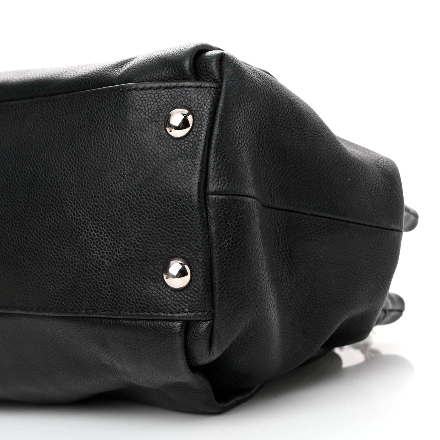 Chanel Caviar CC Tuck Medium Tote Black 12 of 14