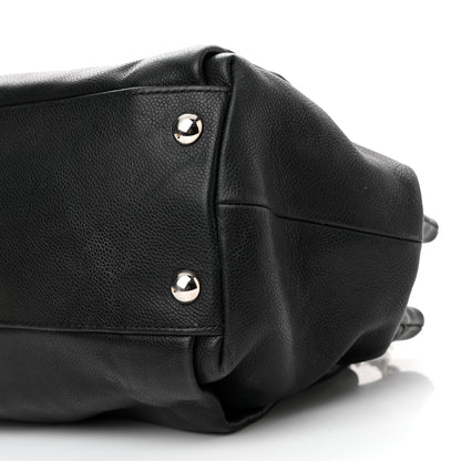 Chanel Caviar CC Tuck Medium Tote Black 12 of 14