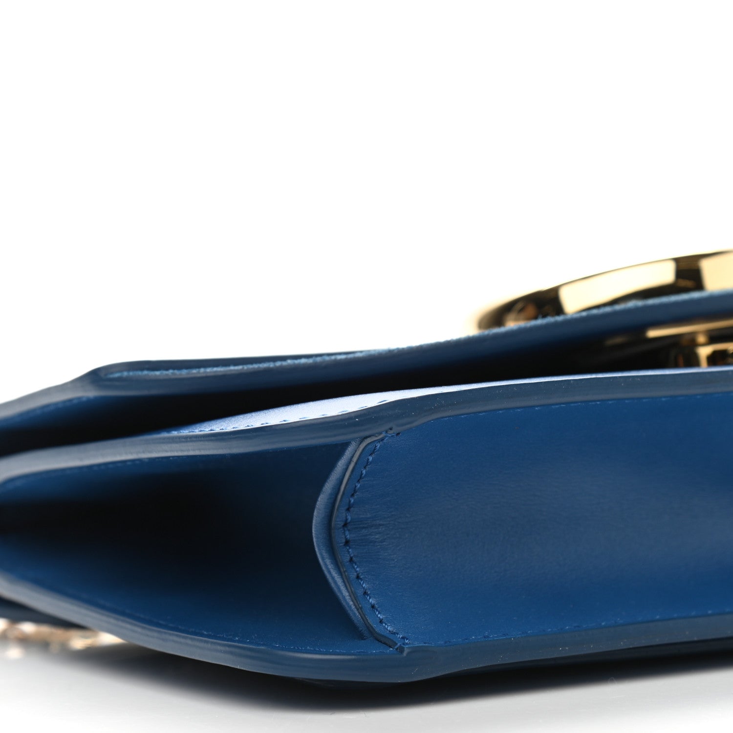Chloe Calfskin Suede C Clutch With Chain Smoky Blue 8 of 9