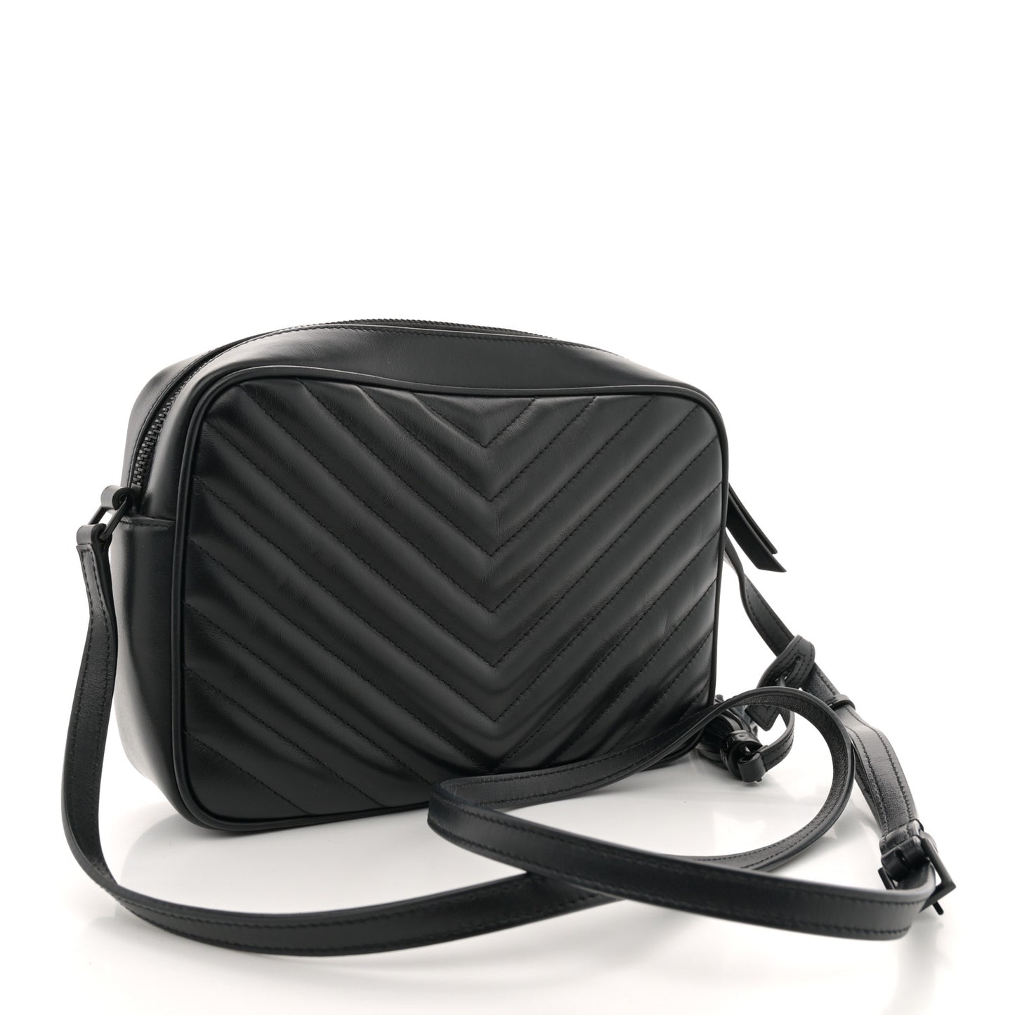 Calfskin Matelasse Monogram Monochrome Lou Camera Bag Black