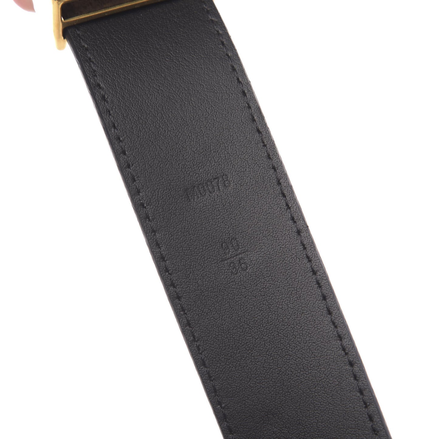 Calfskin 35mm LV New Wave Belt 90 36 Black