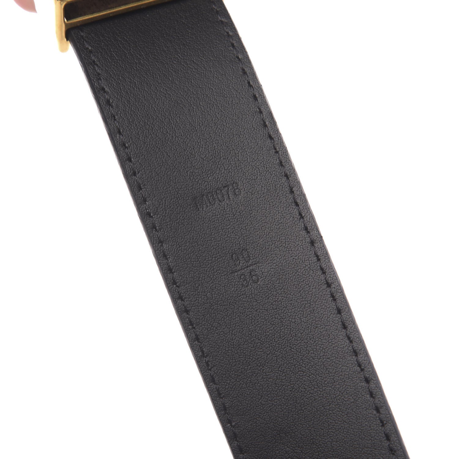 Louis Vuitton Calfskin 35mm LV New Wave Belt 90 36 Black 4 of 7