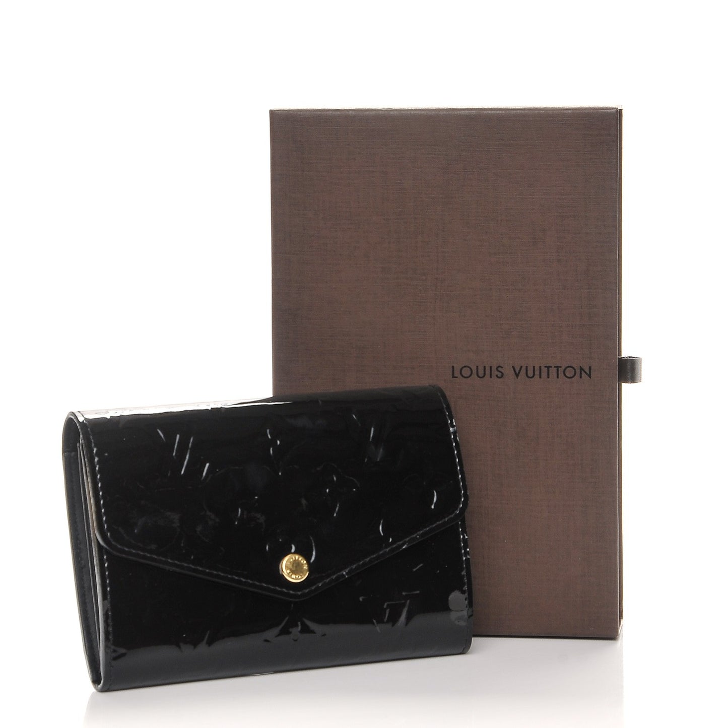 Vernis Sarah Compact Wallet Black Magnetique