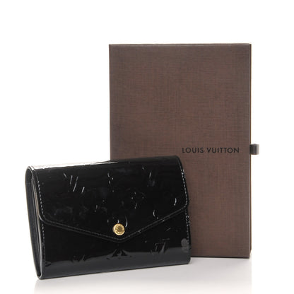 Louis Vuitton Vernis Sarah Compact Wallet Black Magnetique 8 of 8