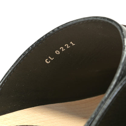 Louis Vuitton Calfskin Patent Monogram Cottage Clog Mules 40 Black 9 of 11