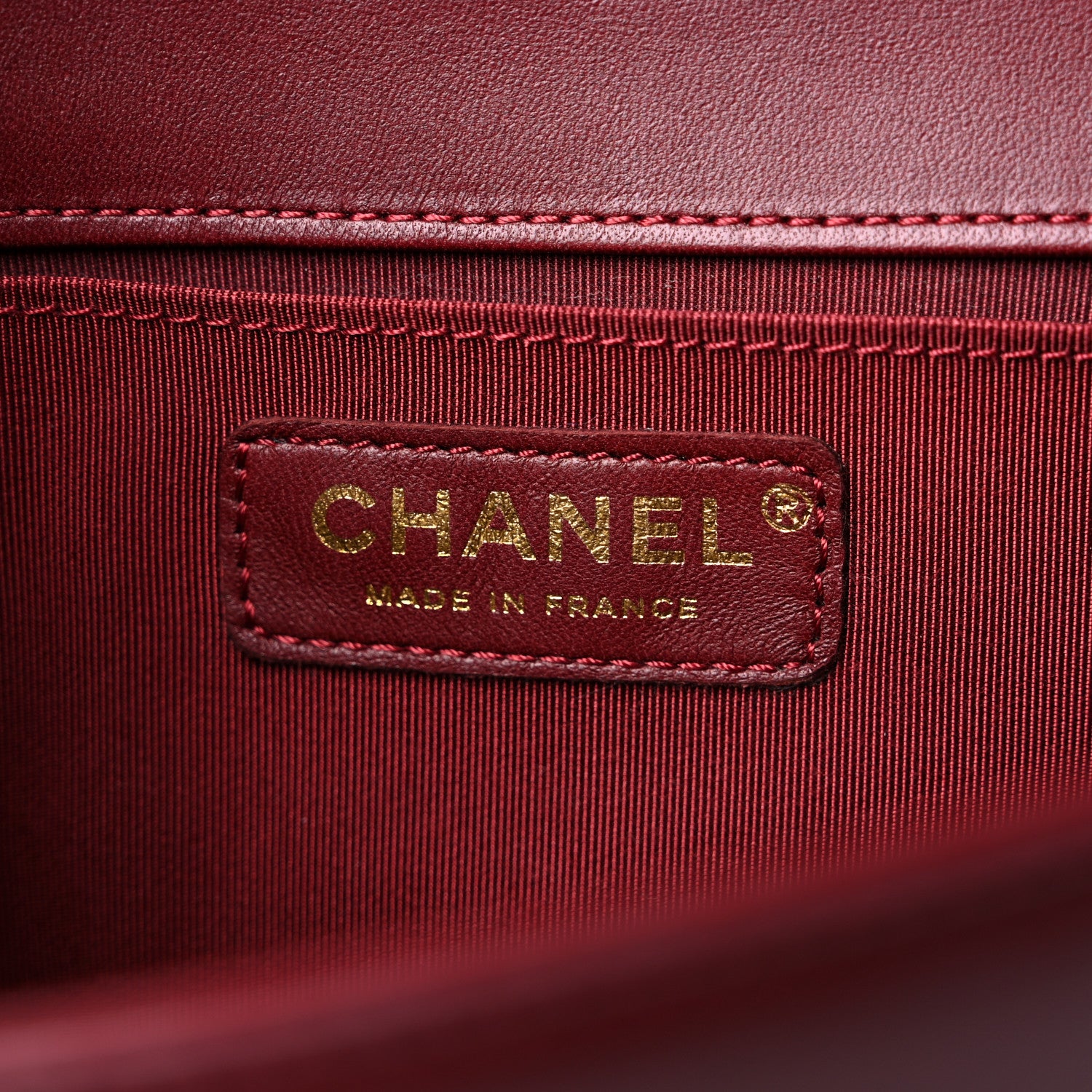 Chanel Lambskin Quilted Medium Boy Flap Dark Red 6 of 16