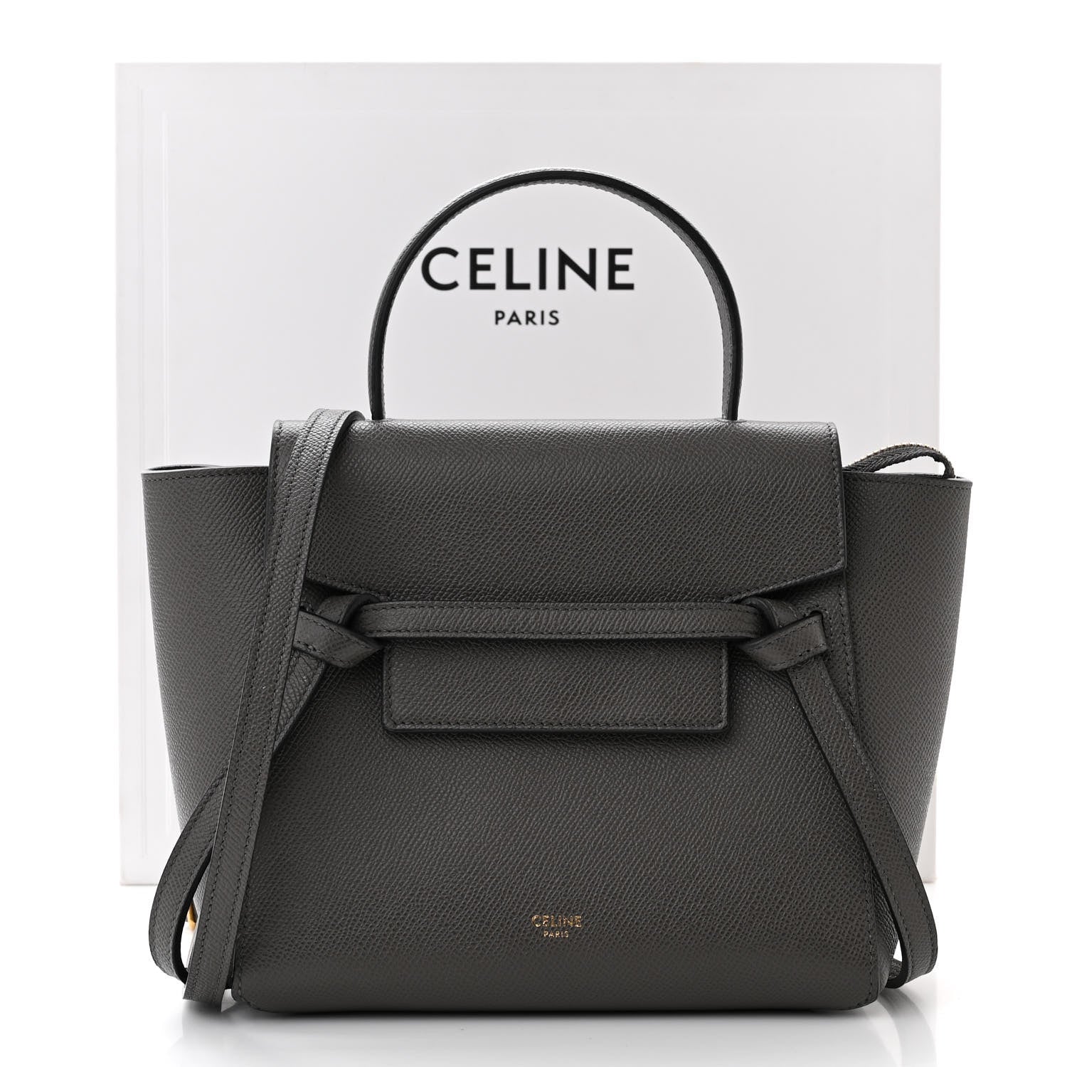 Celine Grained Calfskin Nano Belt Bag Grey 12 of 12