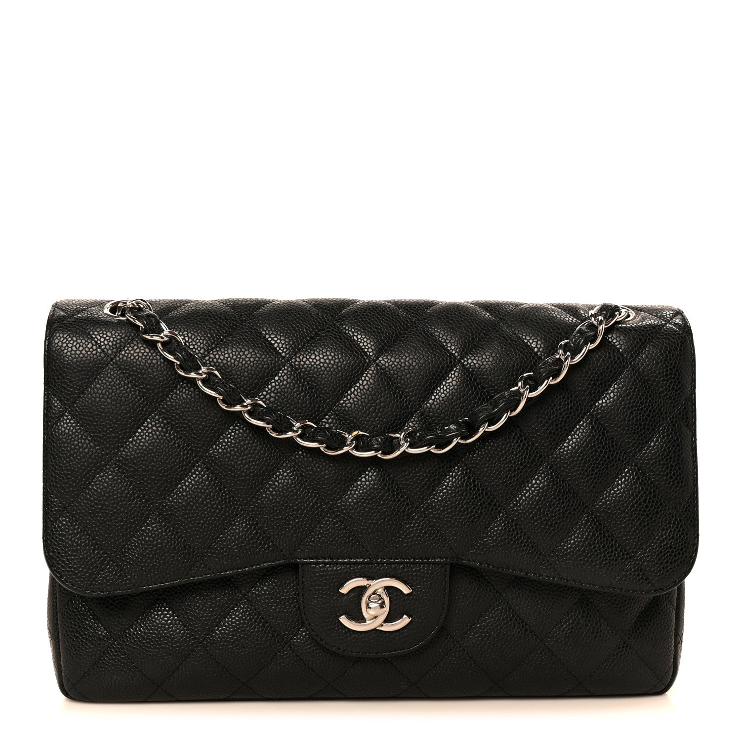 Chanel Caviar Quilted Jumbo Double Flap Black 1 of 11