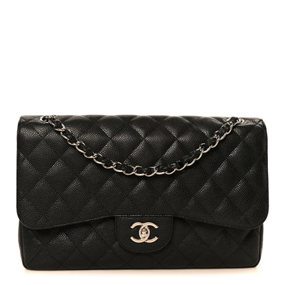 Chanel Caviar Quilted Jumbo Double Flap Black 1 of 11