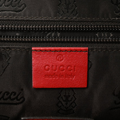 Gucci Guccissima Large Zippered Shopping Tote Red 6 of 10