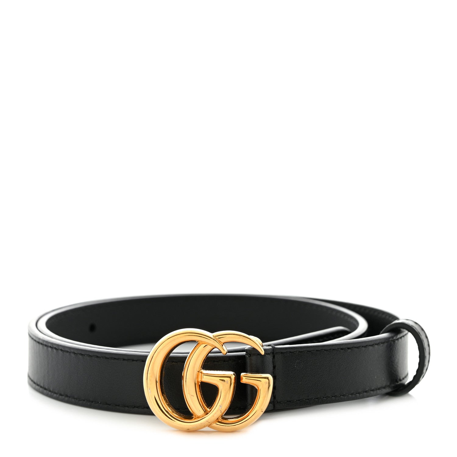 Gucci Calfskin Double G 20mm Belt 70 28 Black 1 of 5