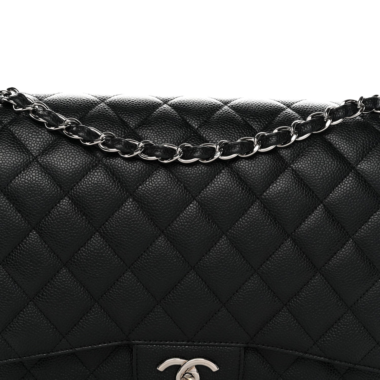 Chanel Caviar Quilted Maxi Double Flap Black 8 of 10