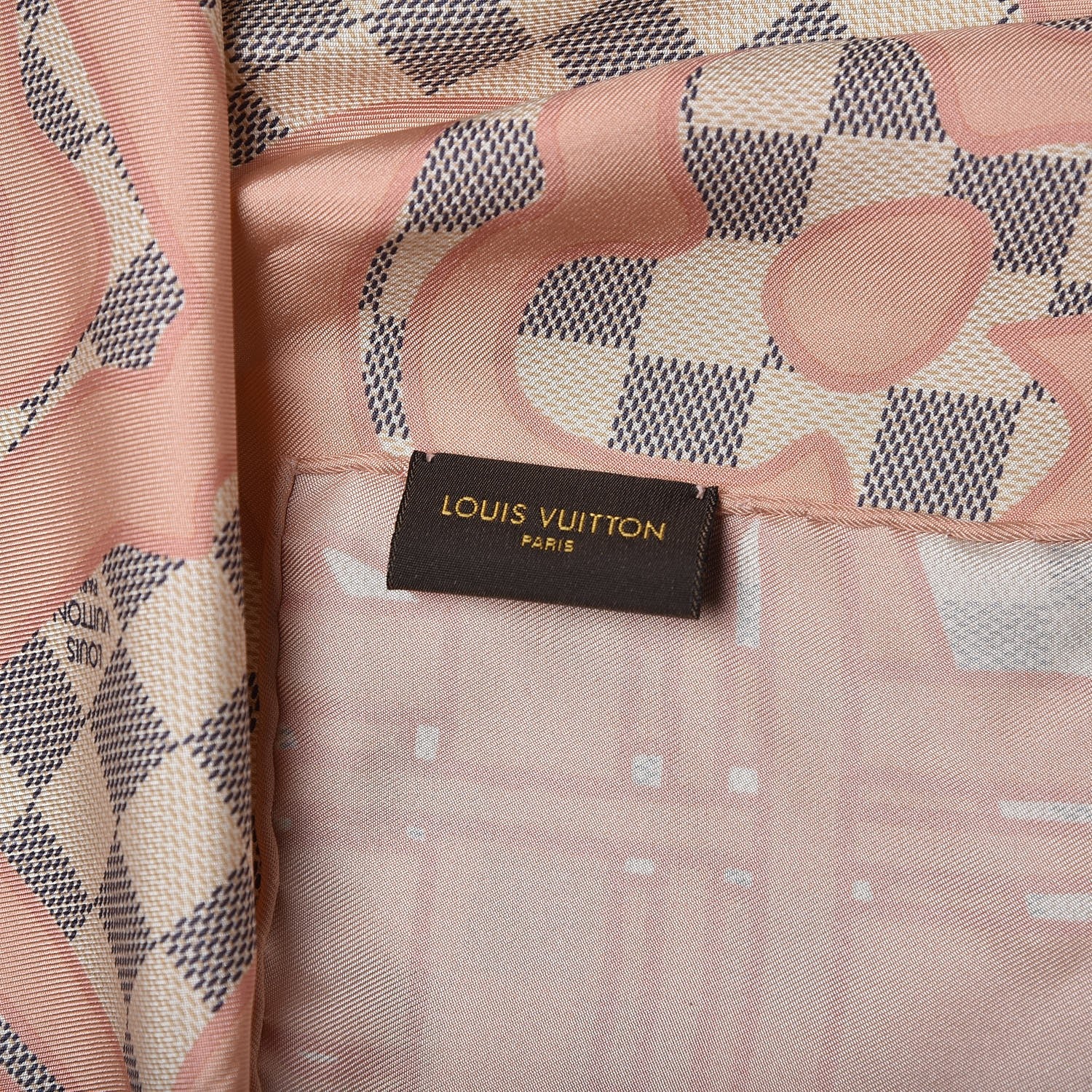 Louis Vuitton Silk Damier Azur Tahitienne Square Scarf 5 of 6