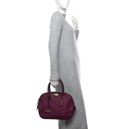 Burberry Heritage Grain Small Orchard Bowling Bag Damson Magenta 2 of 10