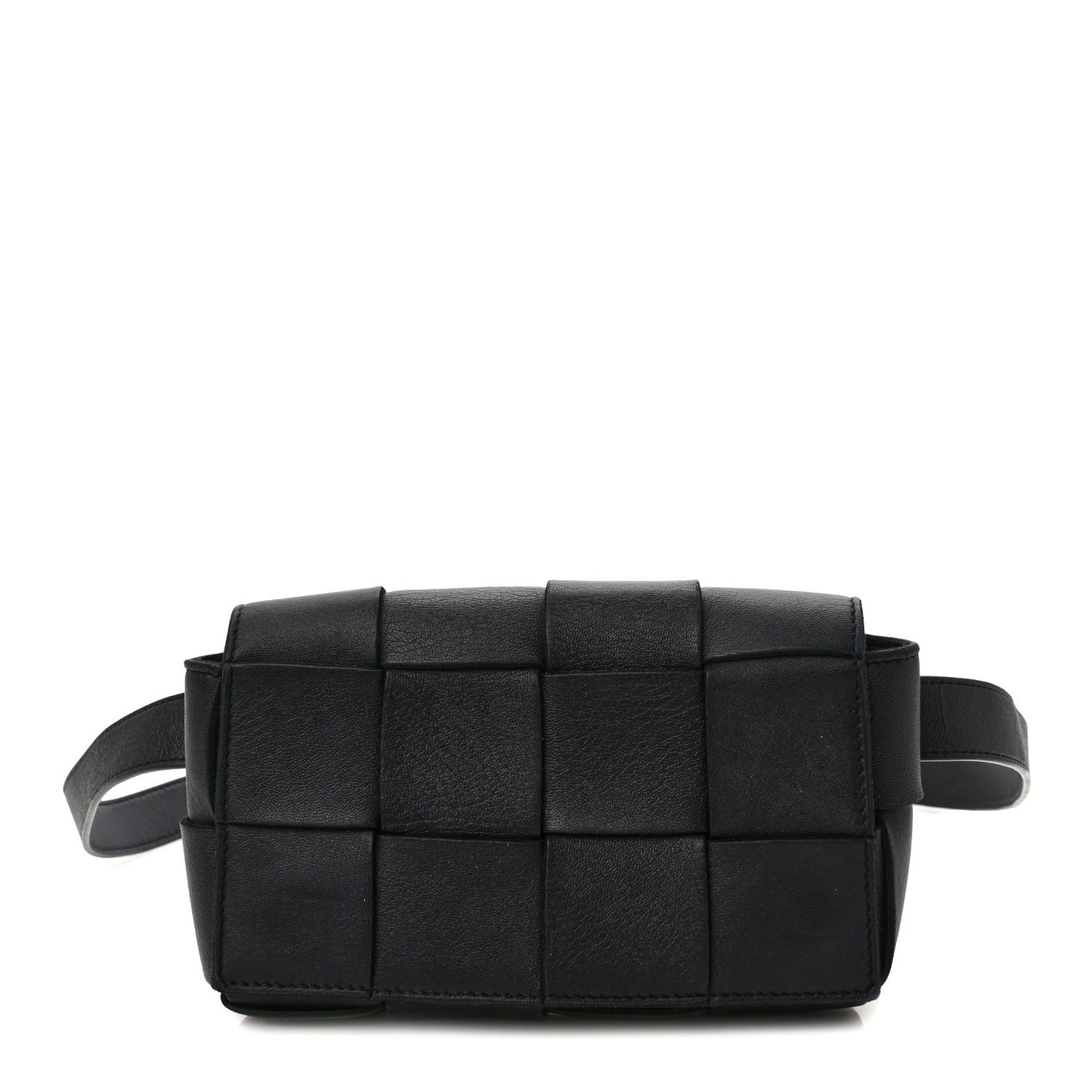 Nappa Maxi Intreccio The Belt Cassette Bag Black