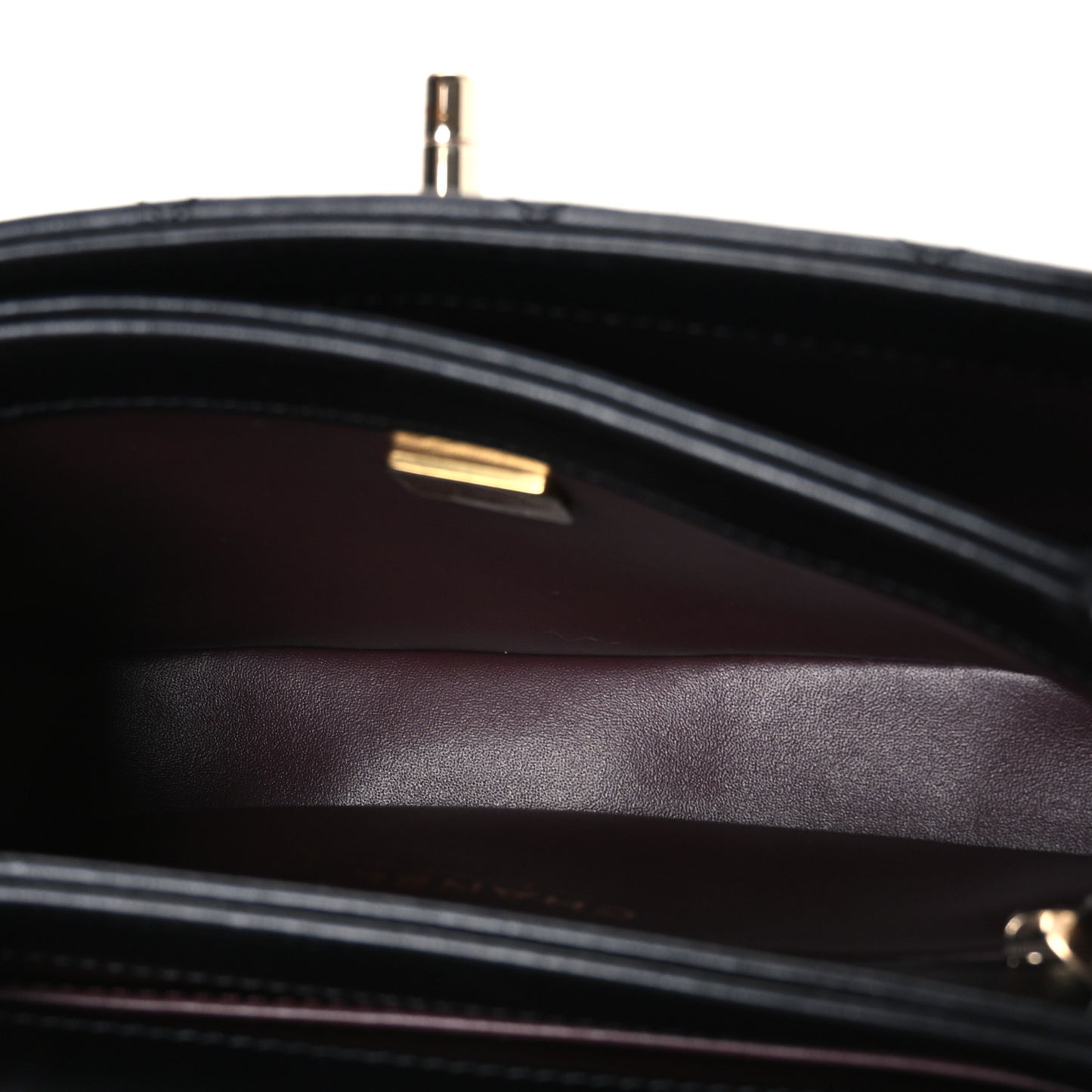 Lambskin Quilted Mini Trendy CC Dual Handle Flap Bag Black
