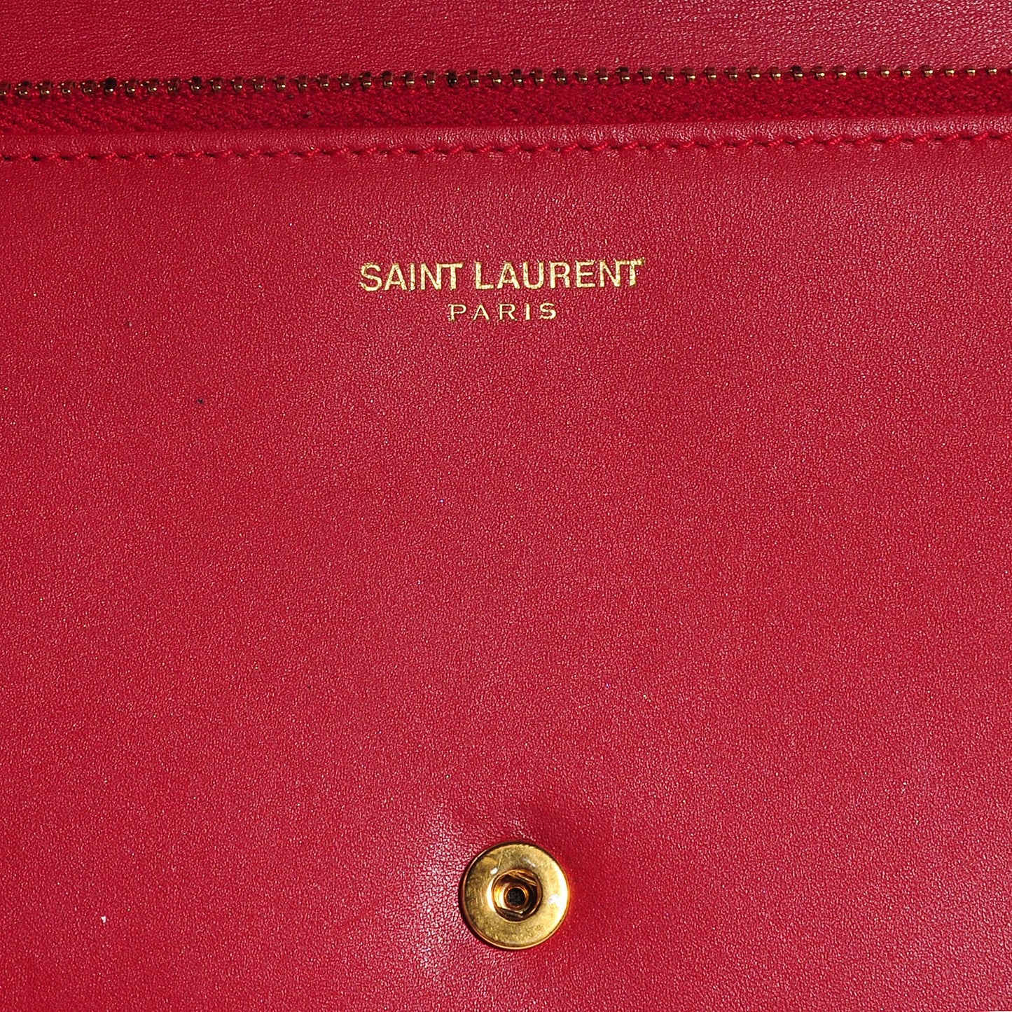Leather Classic Large Marquage Flap Wallet Red