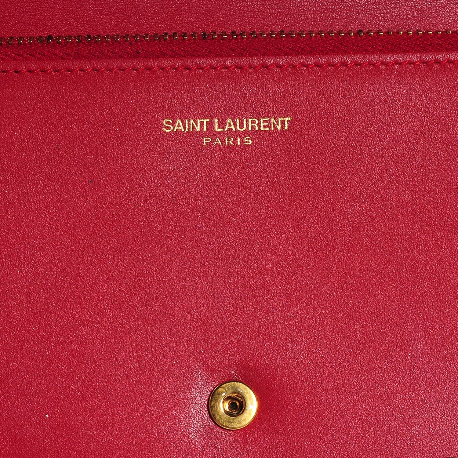 Saint Laurent Leather Classic Large Marquage Flap Wallet Red 6 of 8