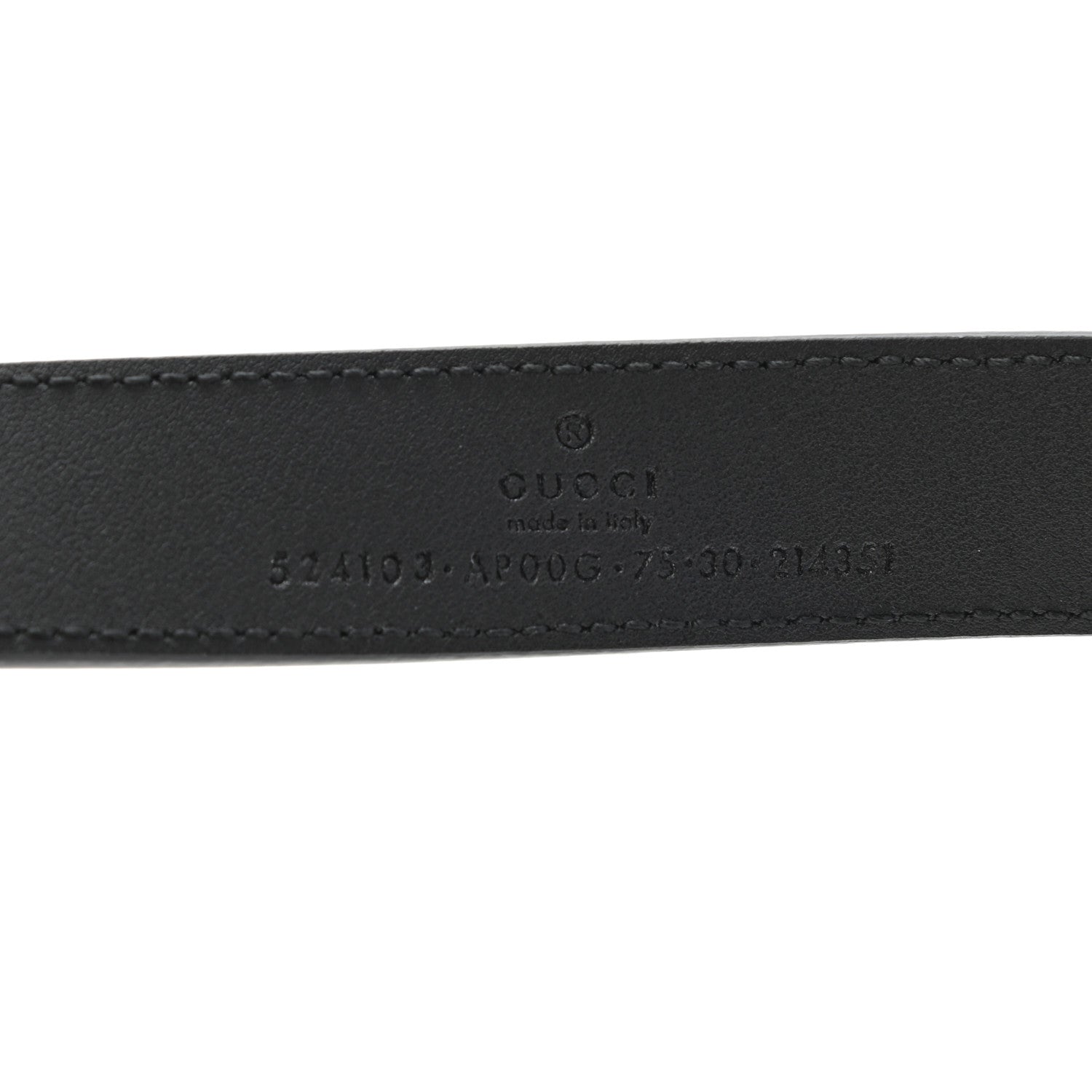 Gucci Moon Calfskin Torchon Double G 25mm Belt 75 30 Black 3 of 6