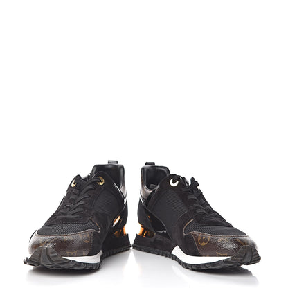 Louis Vuitton Suede Monogram Run Away Sneakers 39 Black 5 of 11