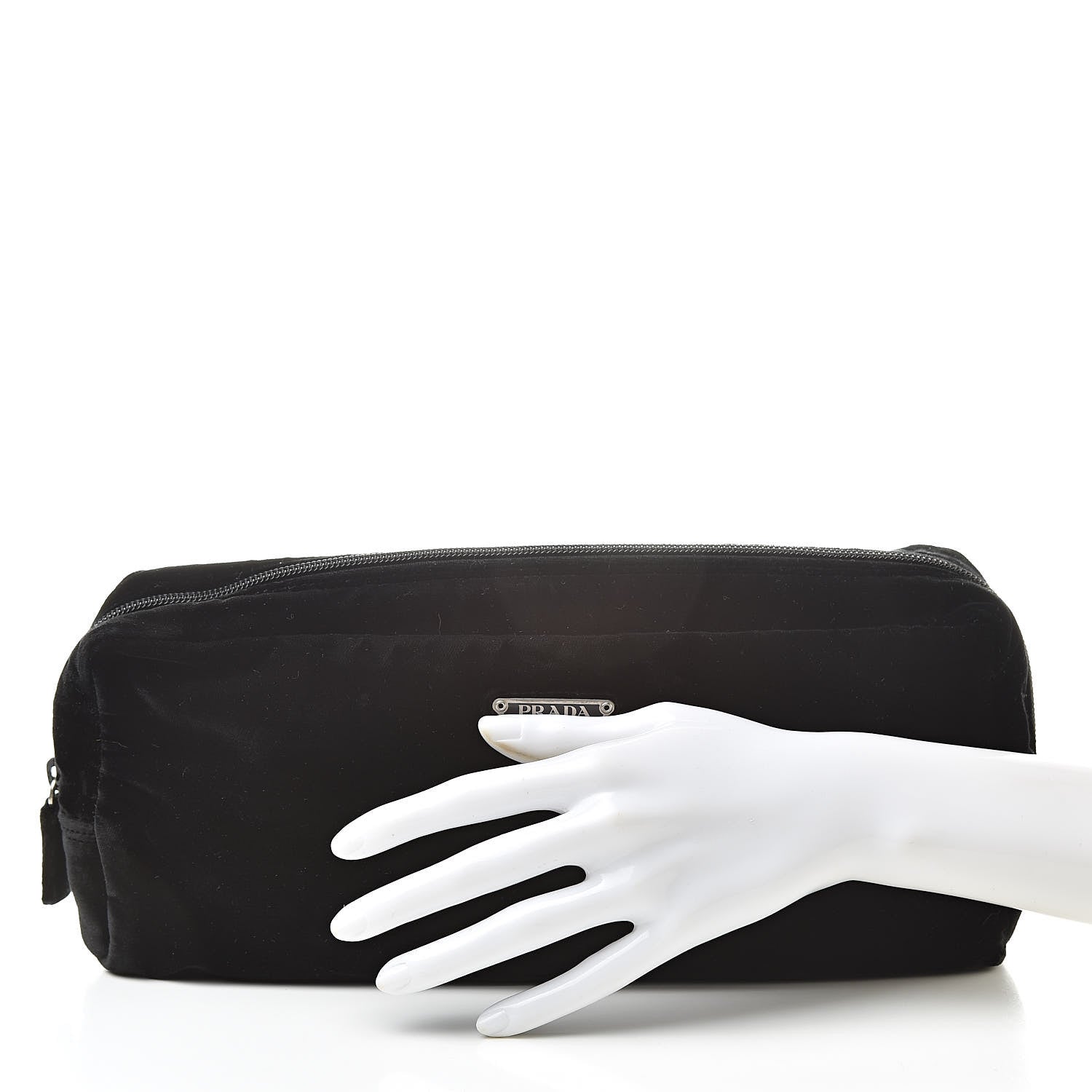Prada Velvet Cosmetic Pouch Black 2 of 9