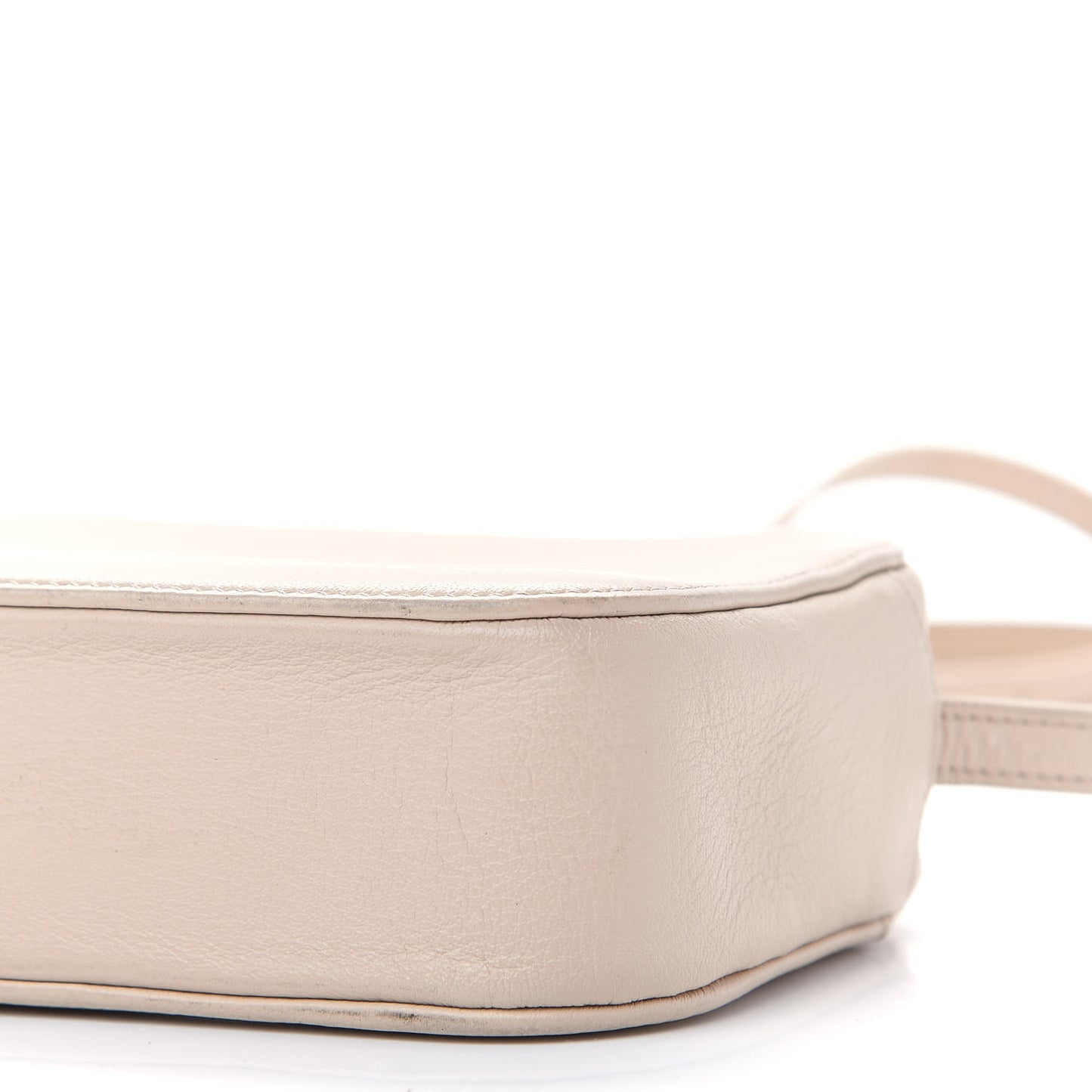 Calfskin Logo XS Everyday Camera Bag Light Beige Black