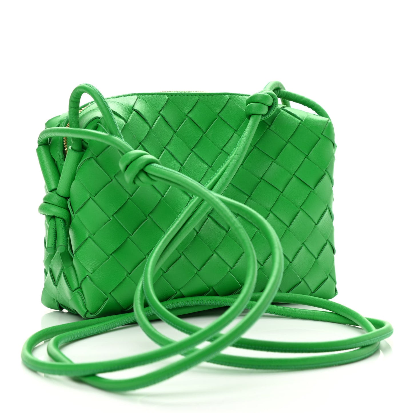 Nappa Intrecciato Mini Loop Camera Bag Parakeet