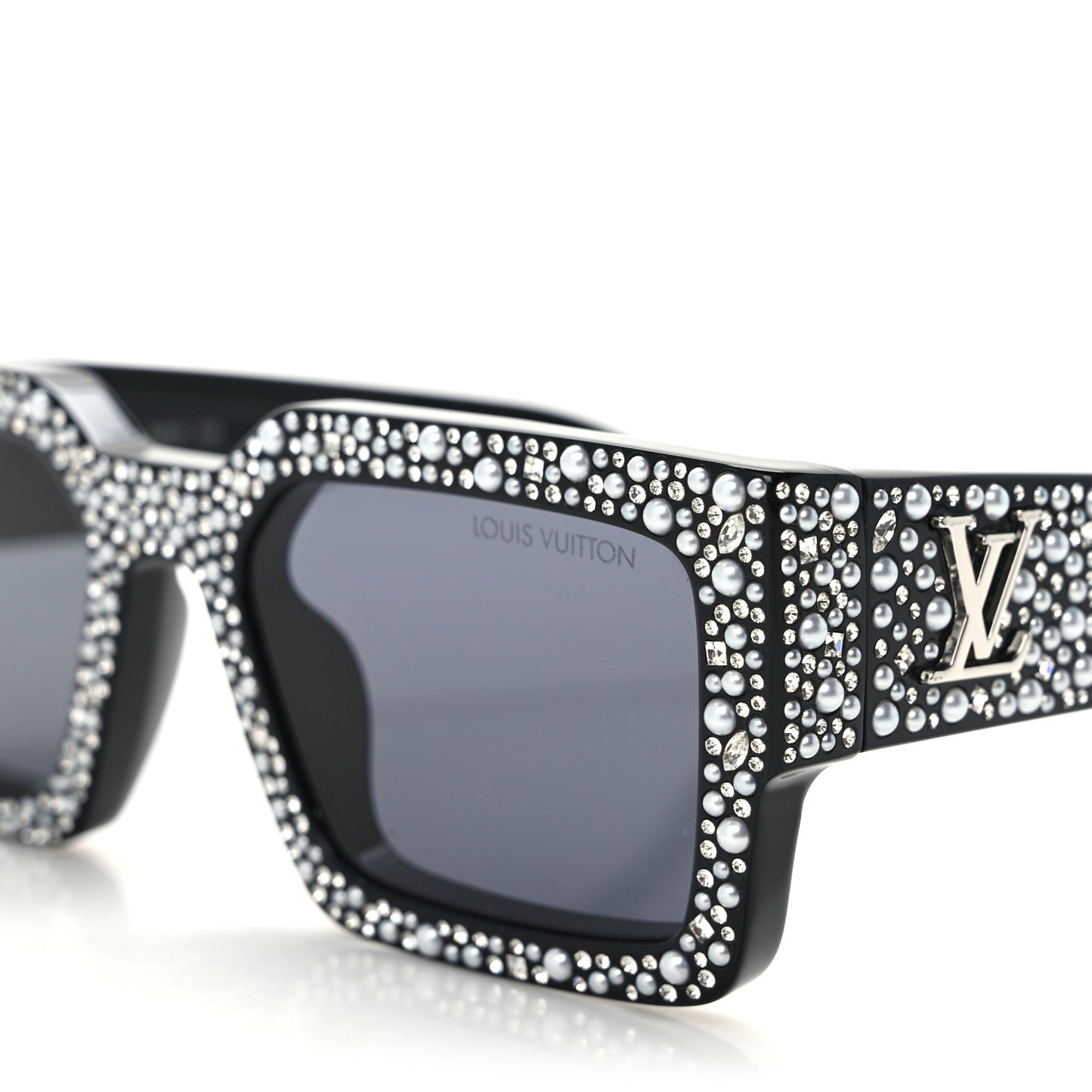 Acetate LV Clash Pearls & Strass Sunglasses Z2396E Black