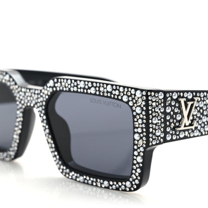 Louis Vuitton Acetate LV Clash Pearls & Strass Sunglasses Z2396E Black 5 of 10