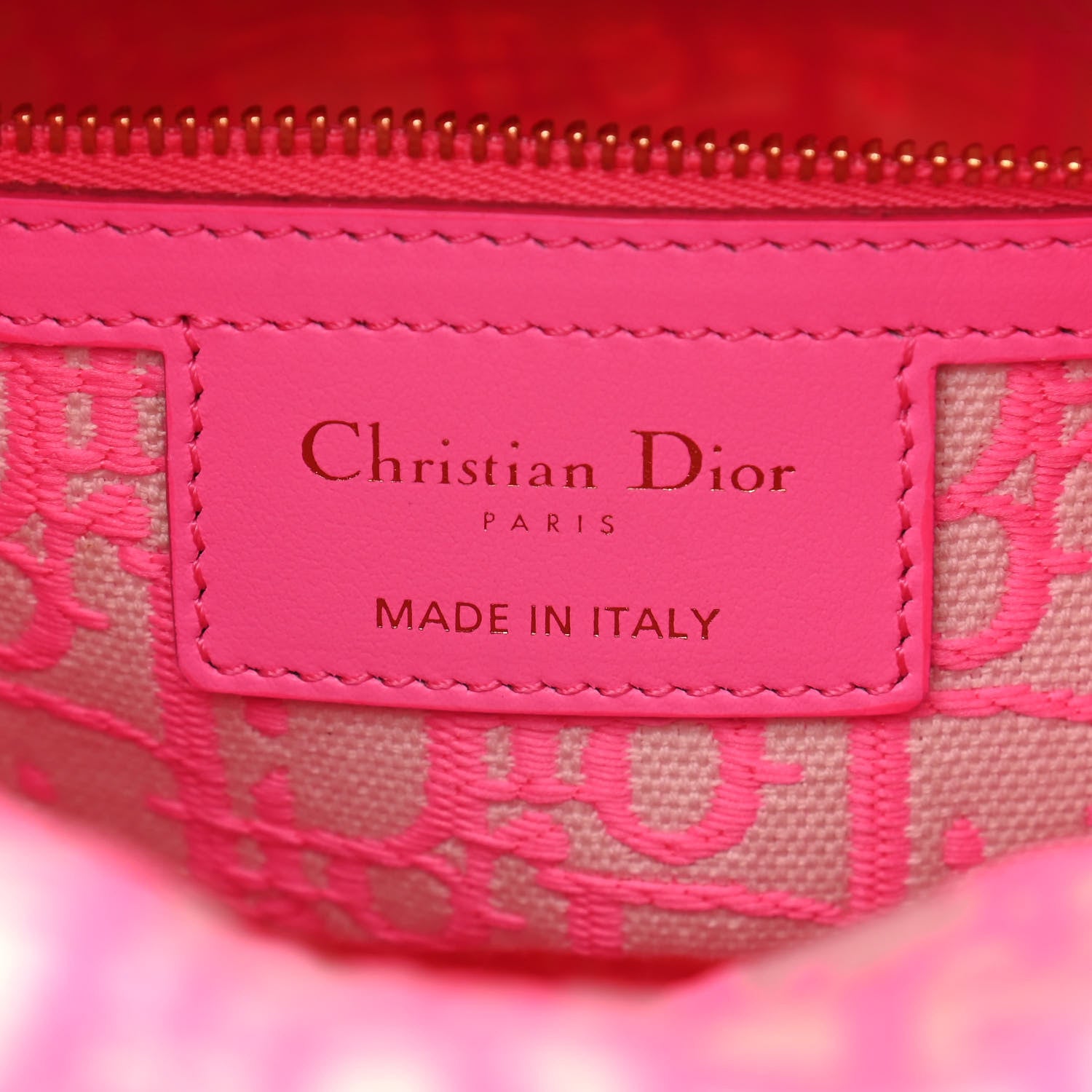 Christian Dior Wicker Oblique Medium Lady Dior Bag Fluorescent